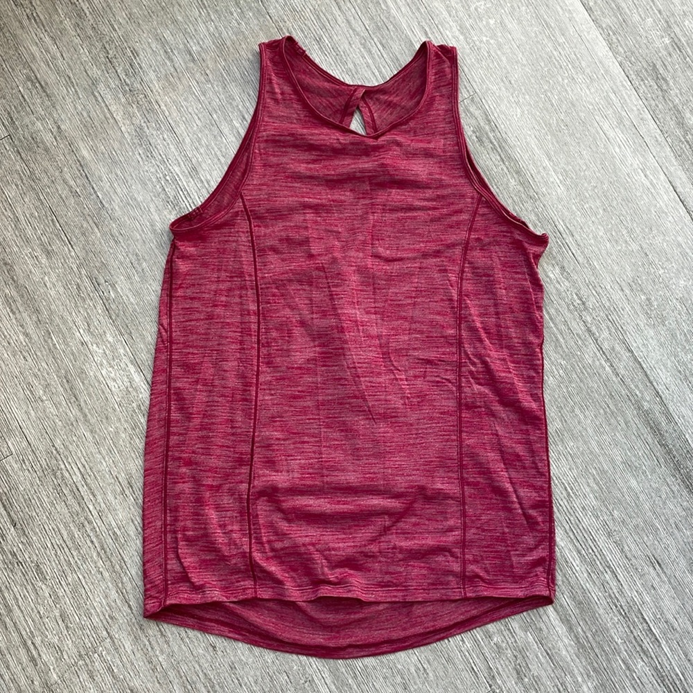 SOLD Raspberry red Lululemon tank with keyhole back size 4